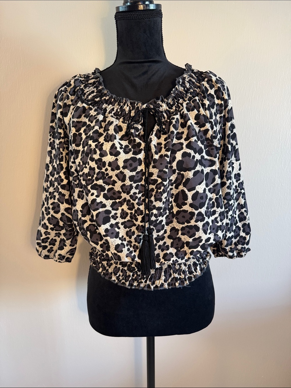 Timing animal print top